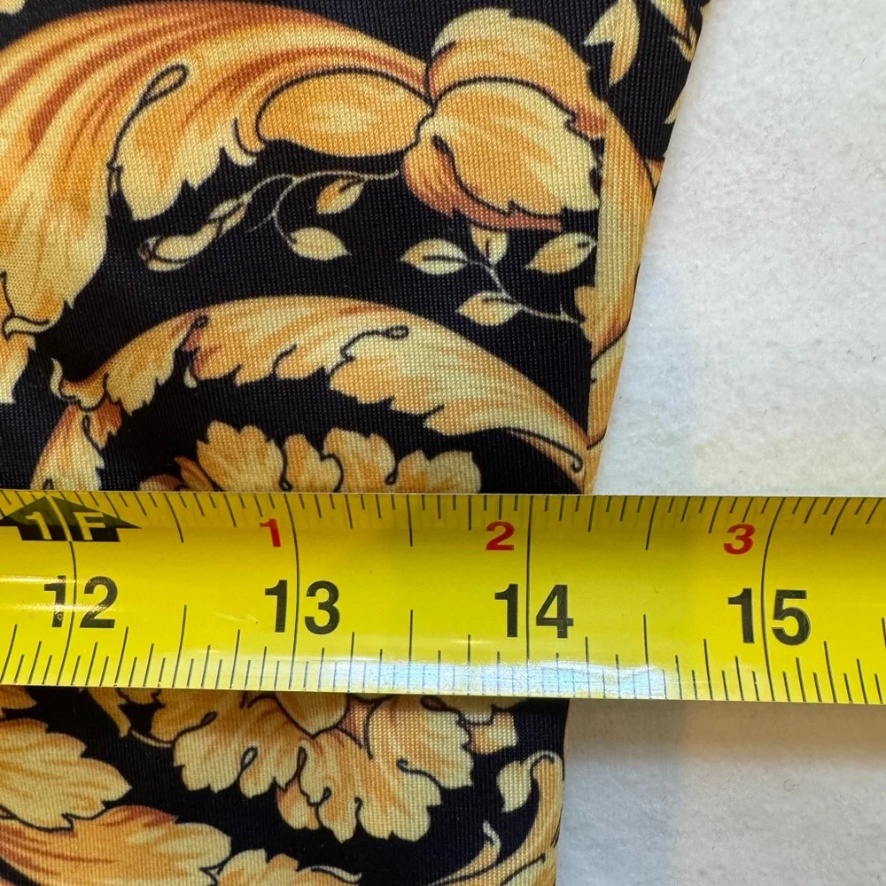 Versace Black and Gold One Piece Swimsuit with Baroque Design - Picture 8 of 13